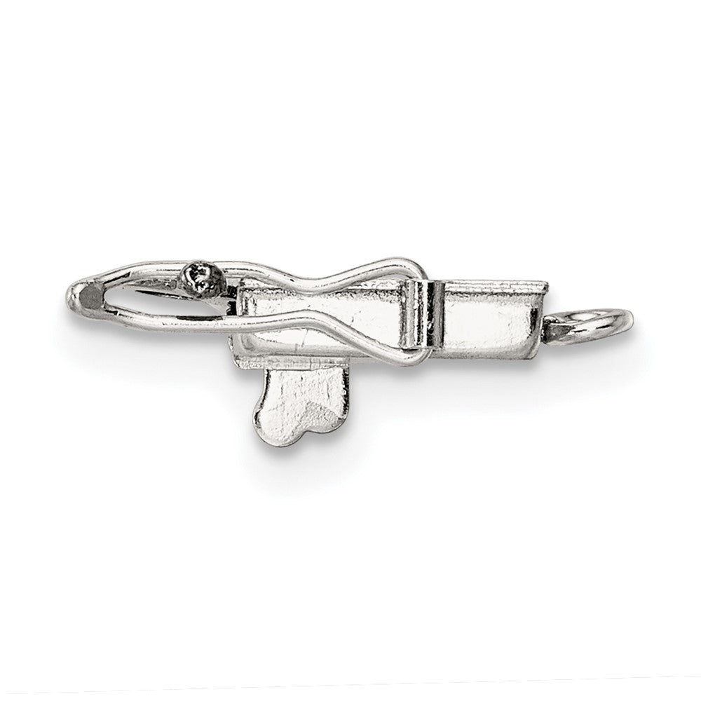 Sterling Silver 8.5 x 4.1mm Rectangular Barrel Clasp