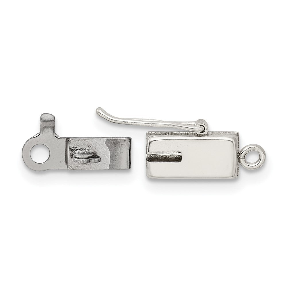 Sterling Silver 8.5 x 4.1mm Rectangular Barrel Clasp