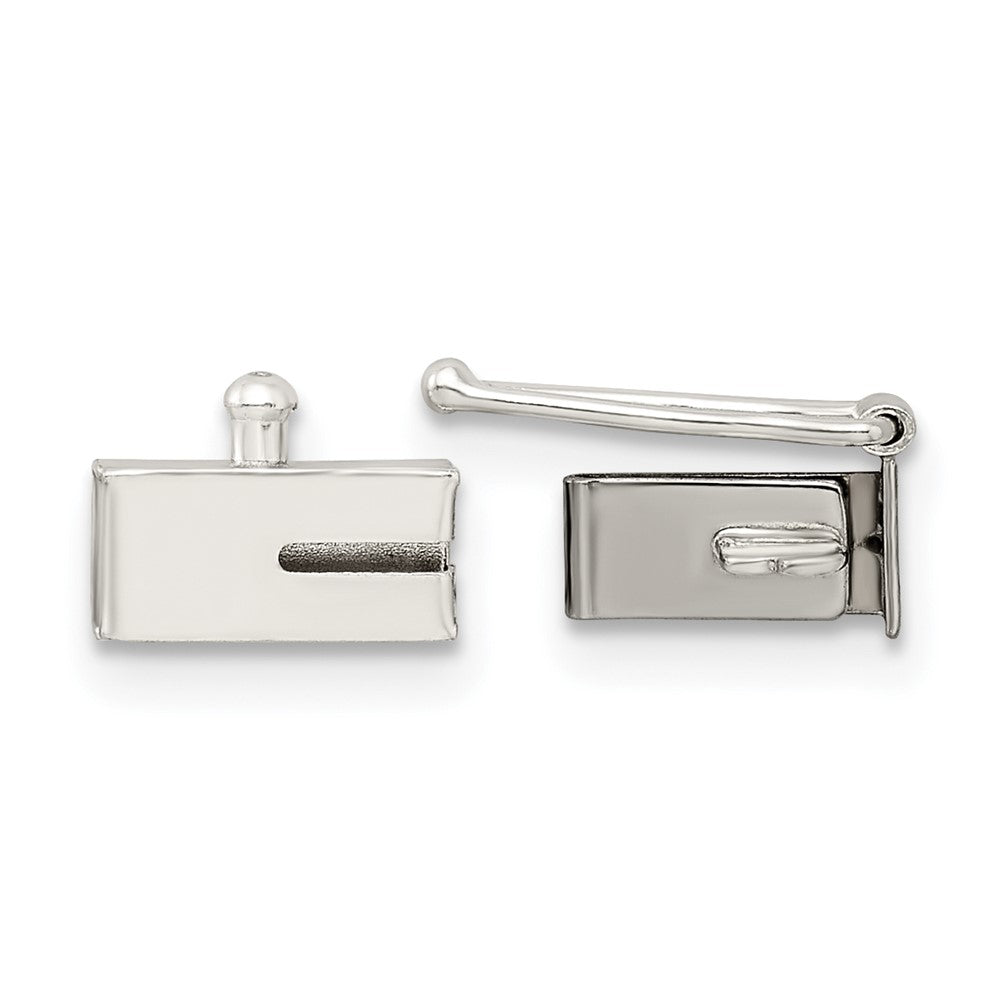 Sterling Silver 7.7 x 3.7mm Rectangular Barrel Clasp