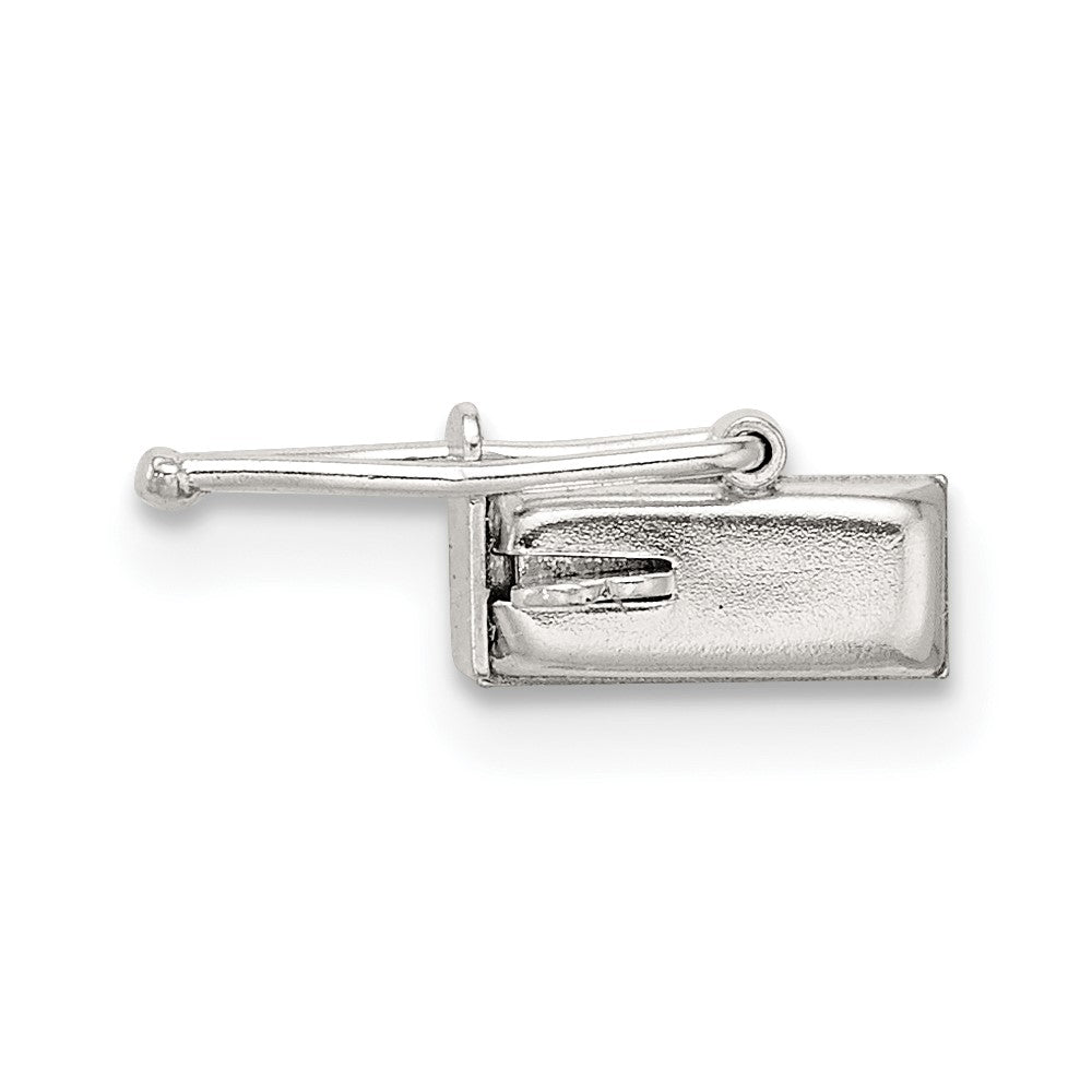 Sterling Silver 7.7 x 3.5mm Rectangular Barrel Clasp
