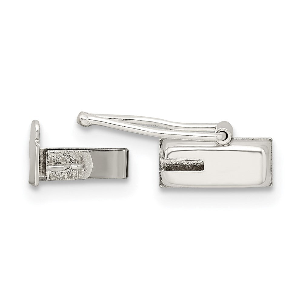Sterling Silver 7.7 x 3.5mm Rectangular Barrel Clasp