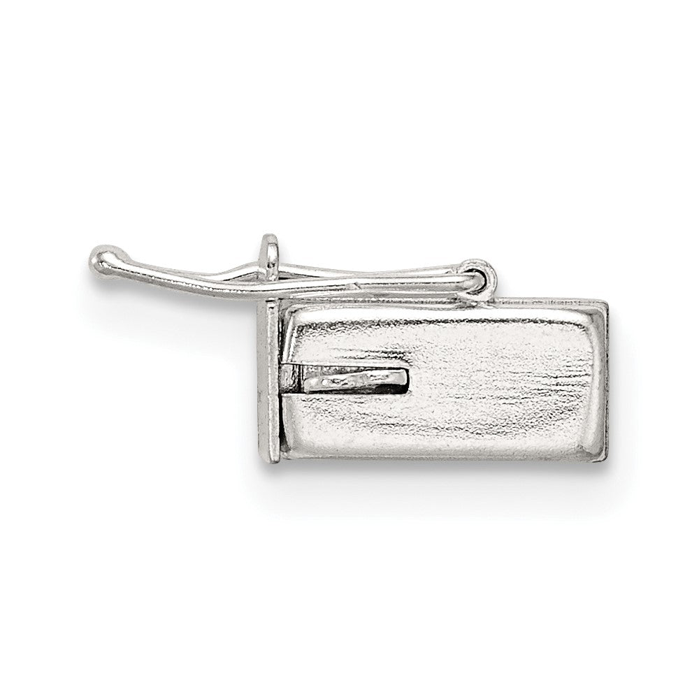 Sterling Silver 8.5 x 4.2mm Rectangular Barrel Clasp