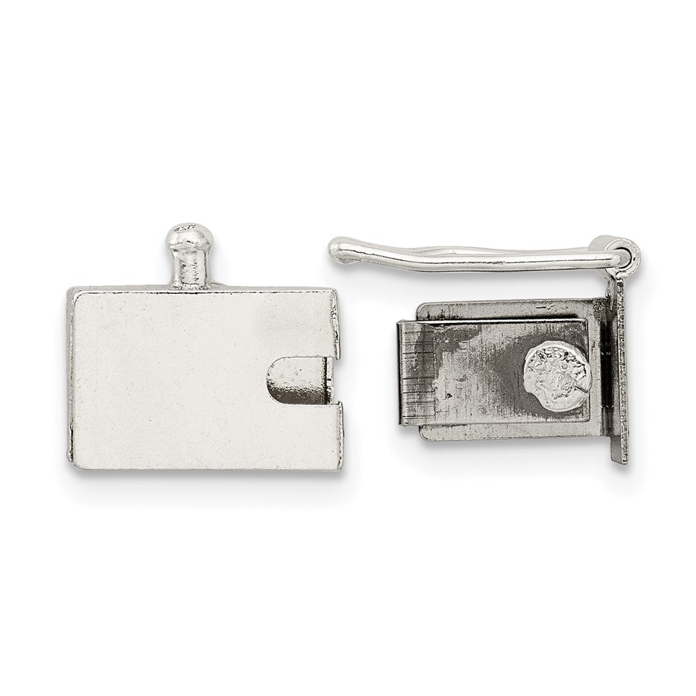 Sterling Silver 10.5 x 7mm Push Button Clasp
