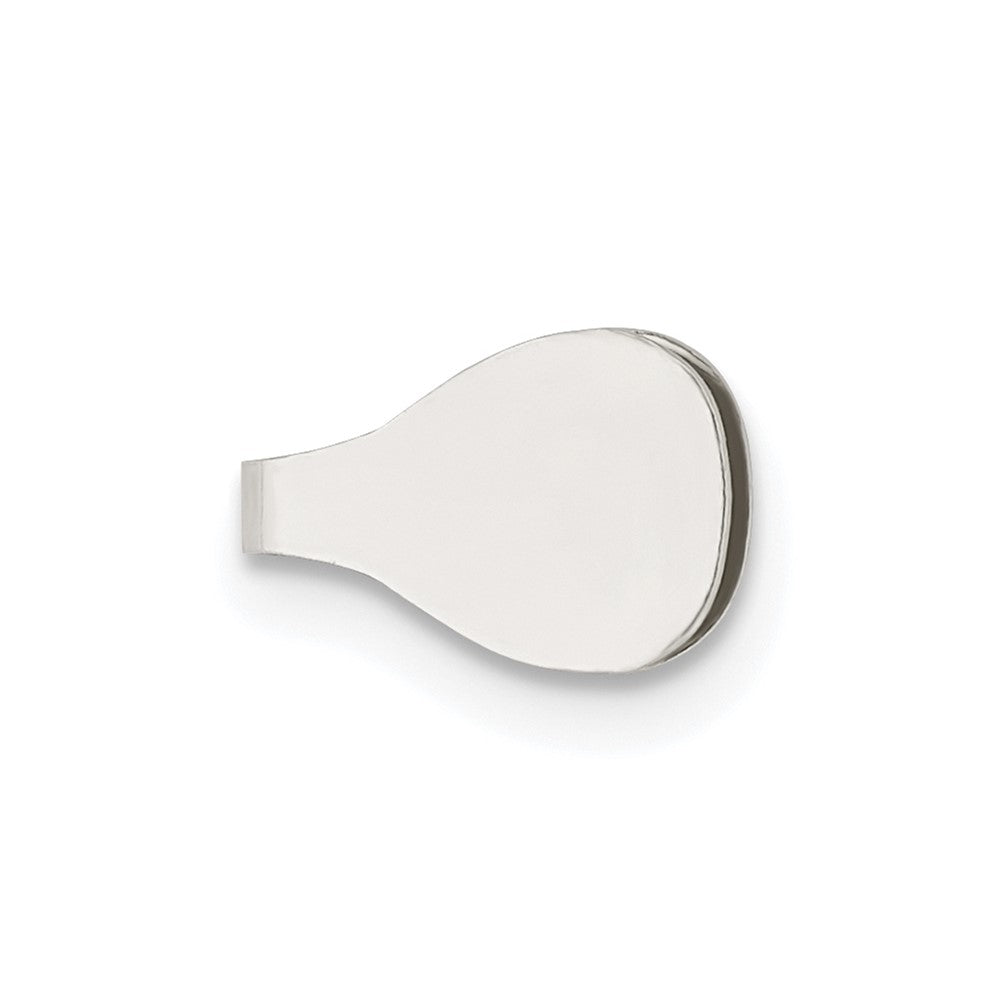 Sterling Silver 8.9 x 6mm Flat Solder Flush Endcap
