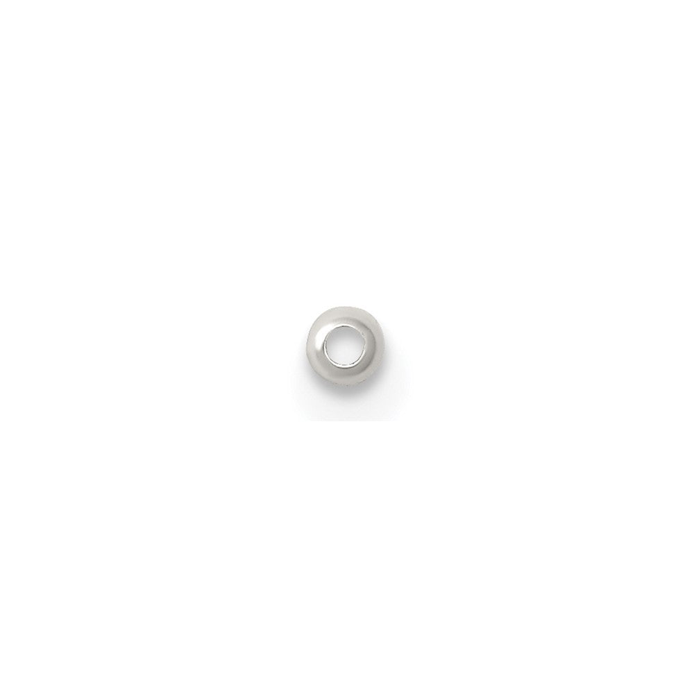 Sterling Silver 2.0mm Polished Medium Hole Bead