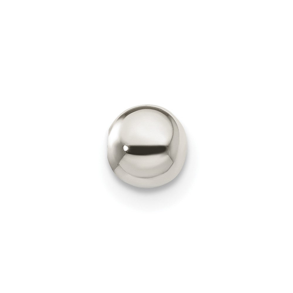 Sterling Silver 5.0mm Polished Medium Hole Bead