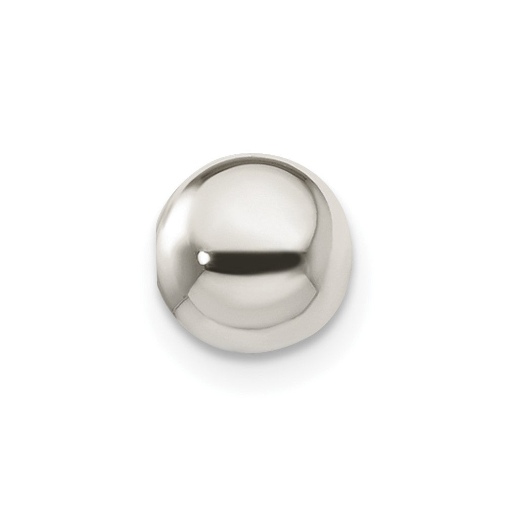 Sterling Silver 7.0mm Polished Medium Hole Bead