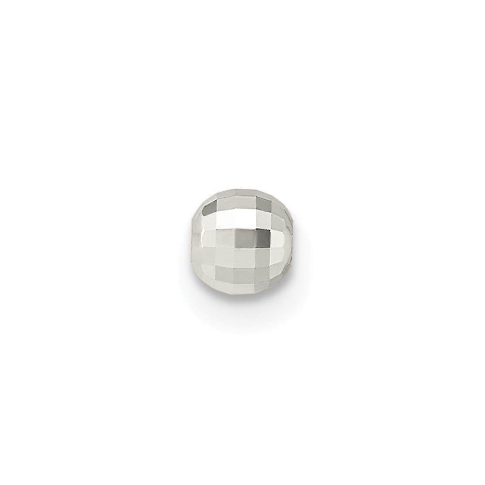 Sterling Silver 4.0mm Faceted Bead