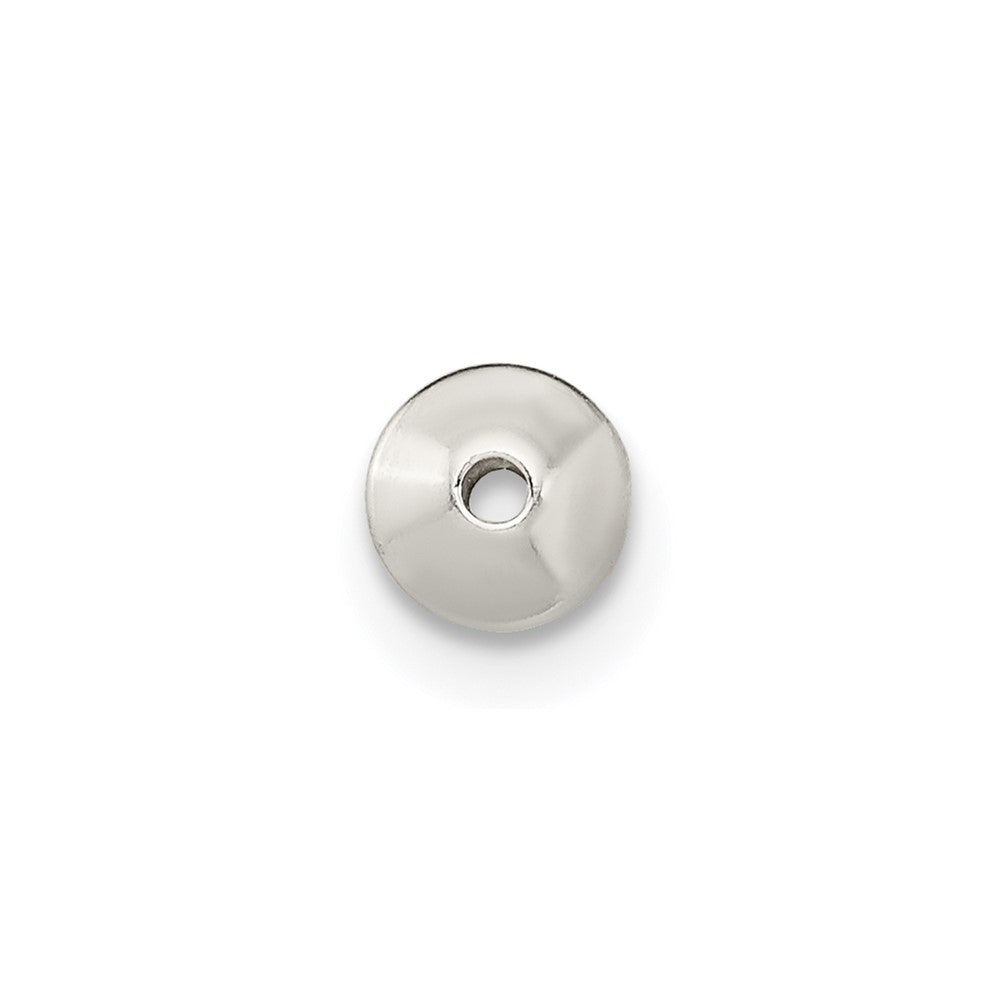 Sterling Silver 4 x 2.8mm Polished Saucer Bead