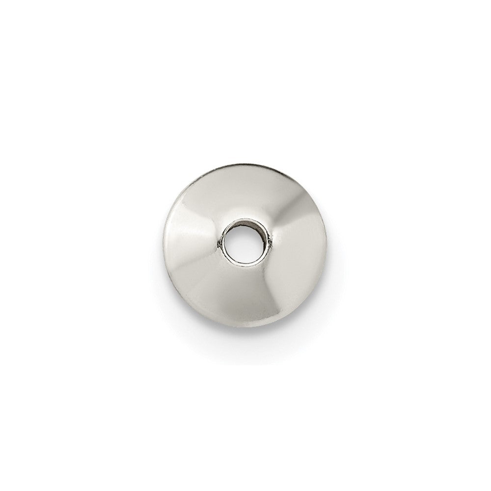 Sterling Silver 6 x 4.5mm Polished Saucer Bead