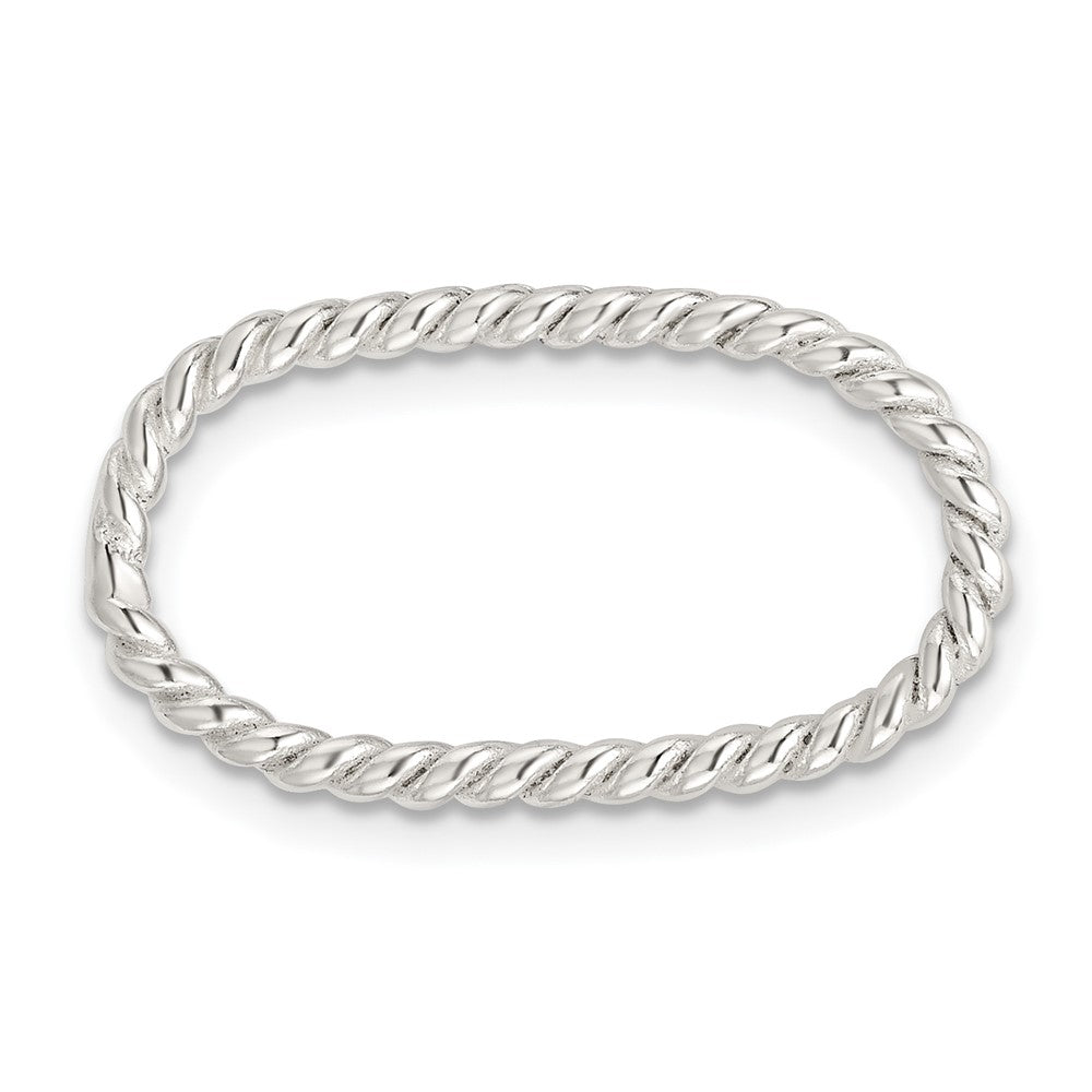 Sterling Silver 22.3 x 13.7mm Twisted Wire Casted Component Link