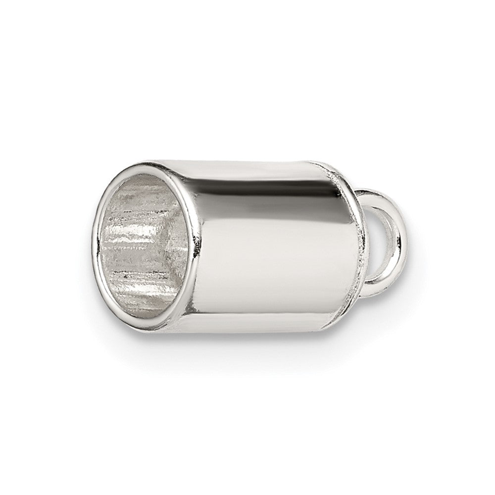 Sterling Silver 7.5 x 5.6mm Crimp End