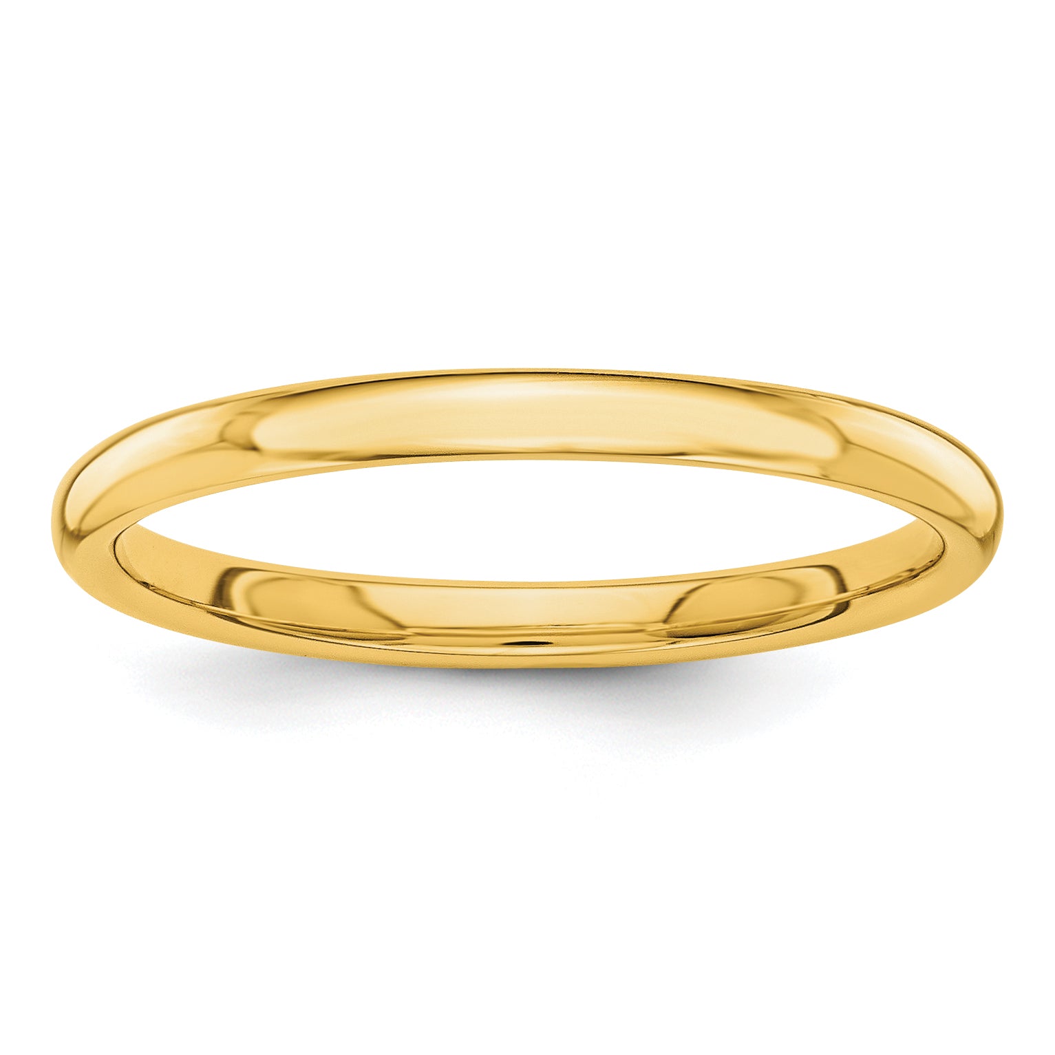 14k Polished 2mm Stackable Band Size 5.5