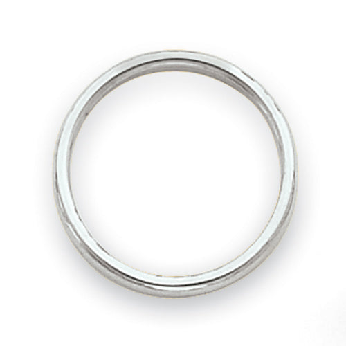 14k White Gold Polished 2mm Stackable Band Size 4.5