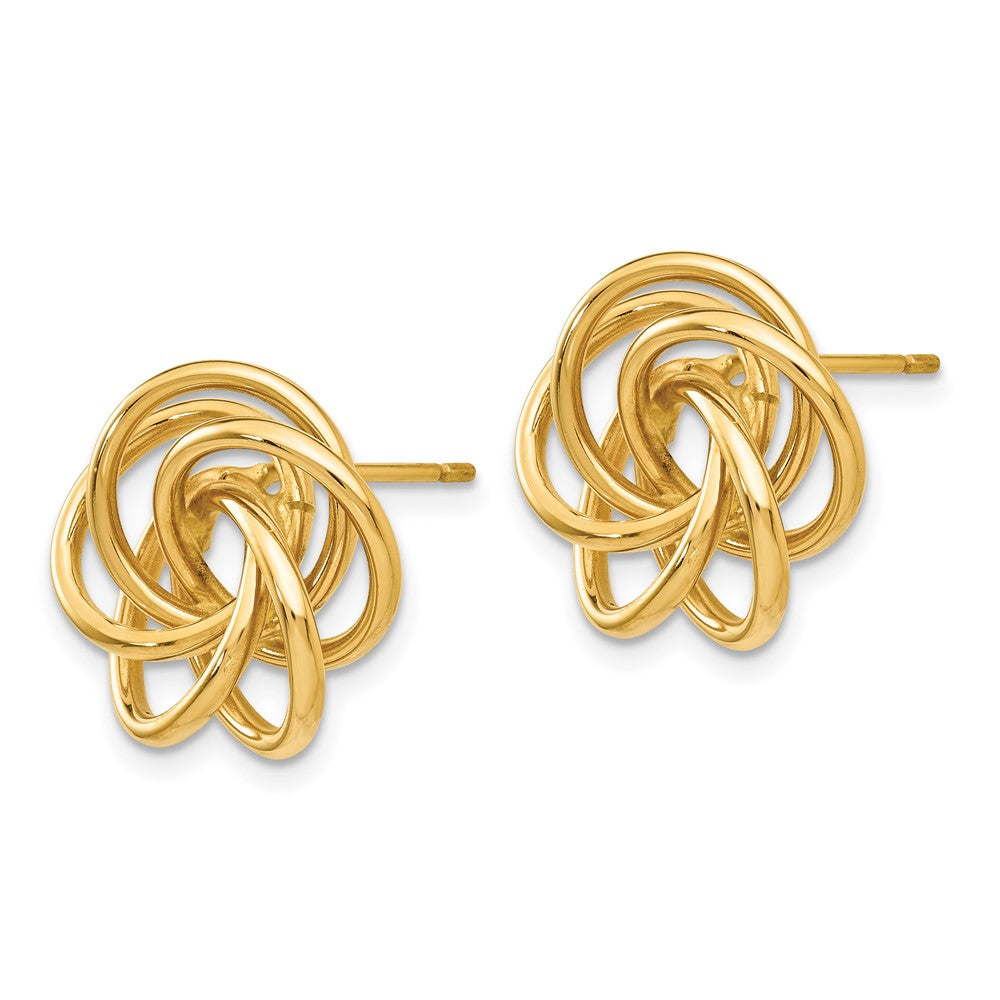 14k Polished Love Knot Post Earrings