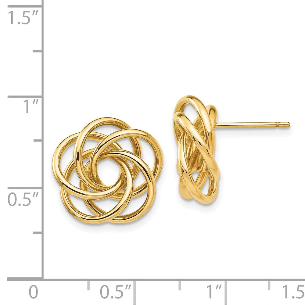 14k Polished Love Knot Post Earrings