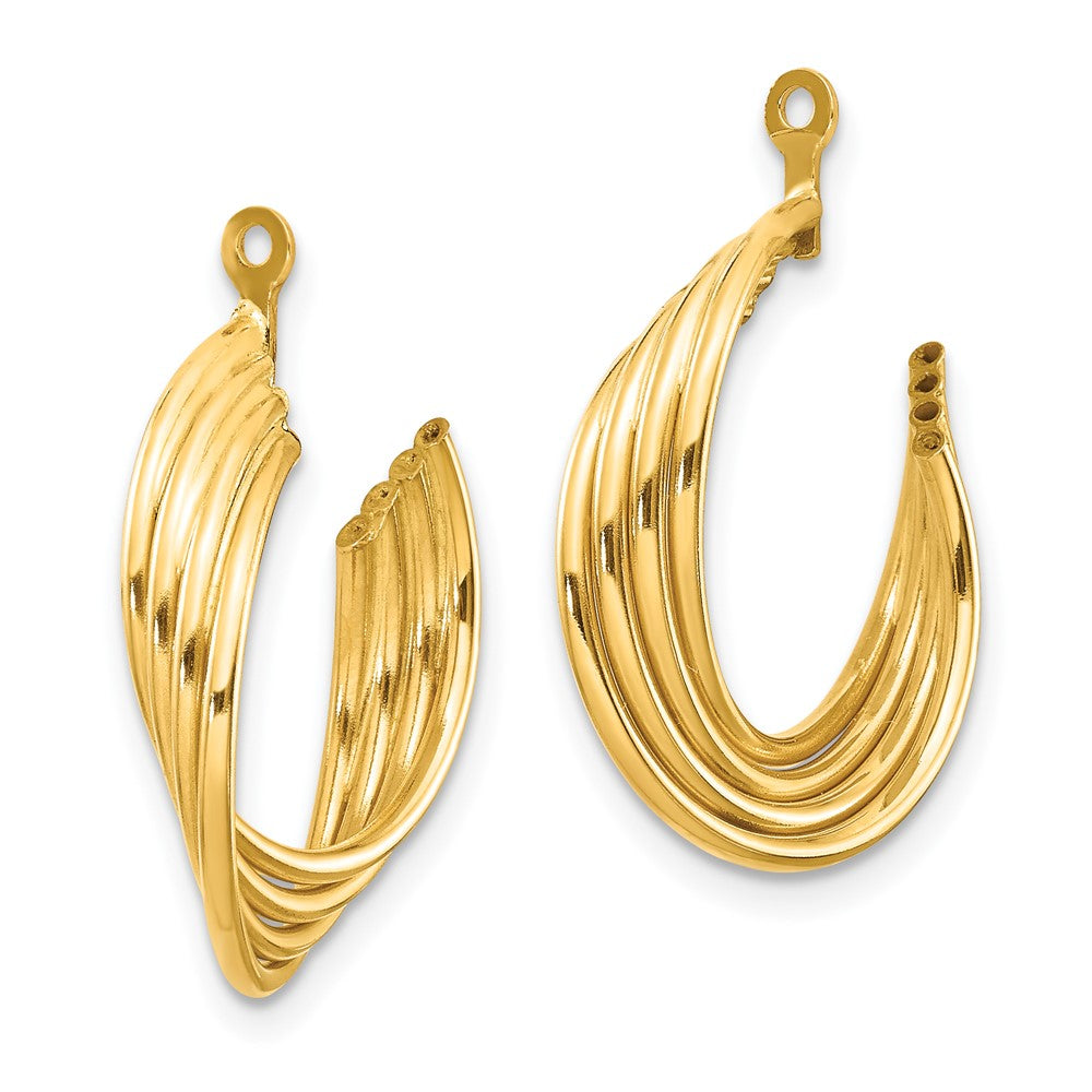 14k Polished Hoop Earring Jackets
