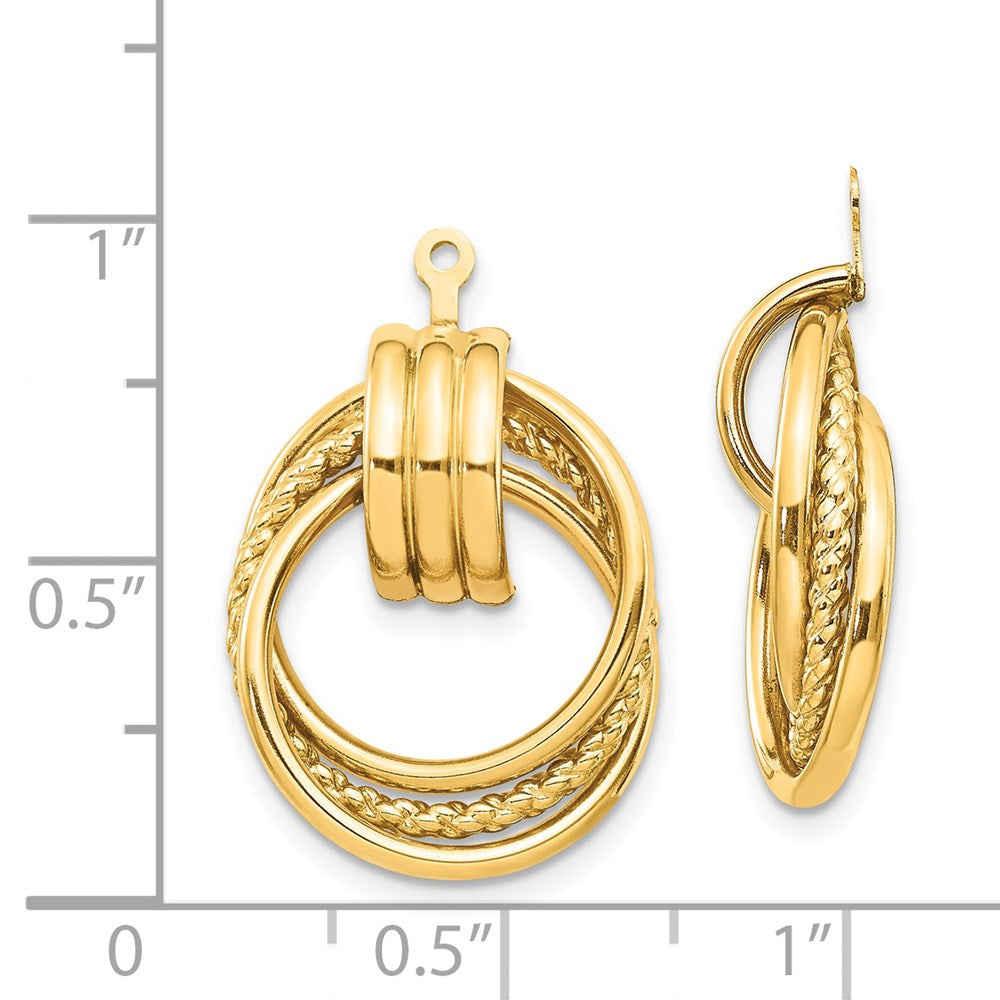 14k Polished Fancy Earring Jackets