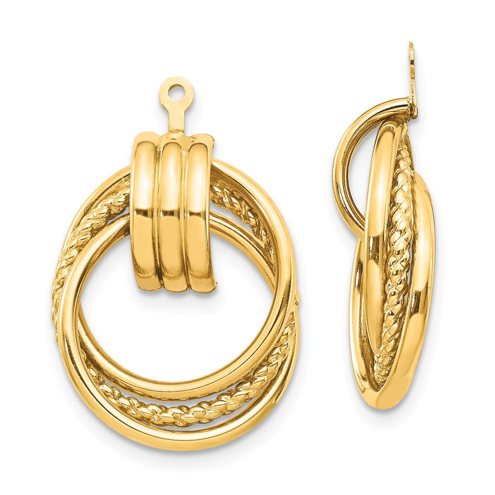 14k Polished Fancy Earring Jackets
