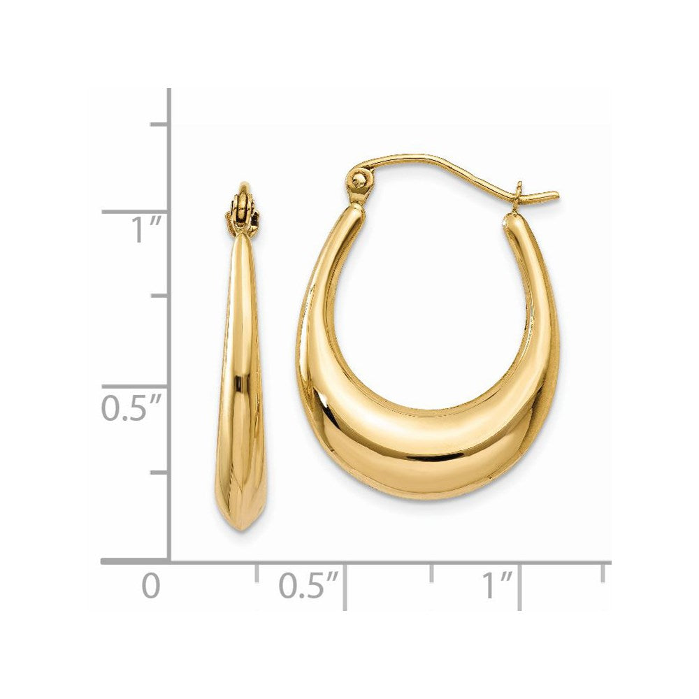 14k Polished Hoop Earrings