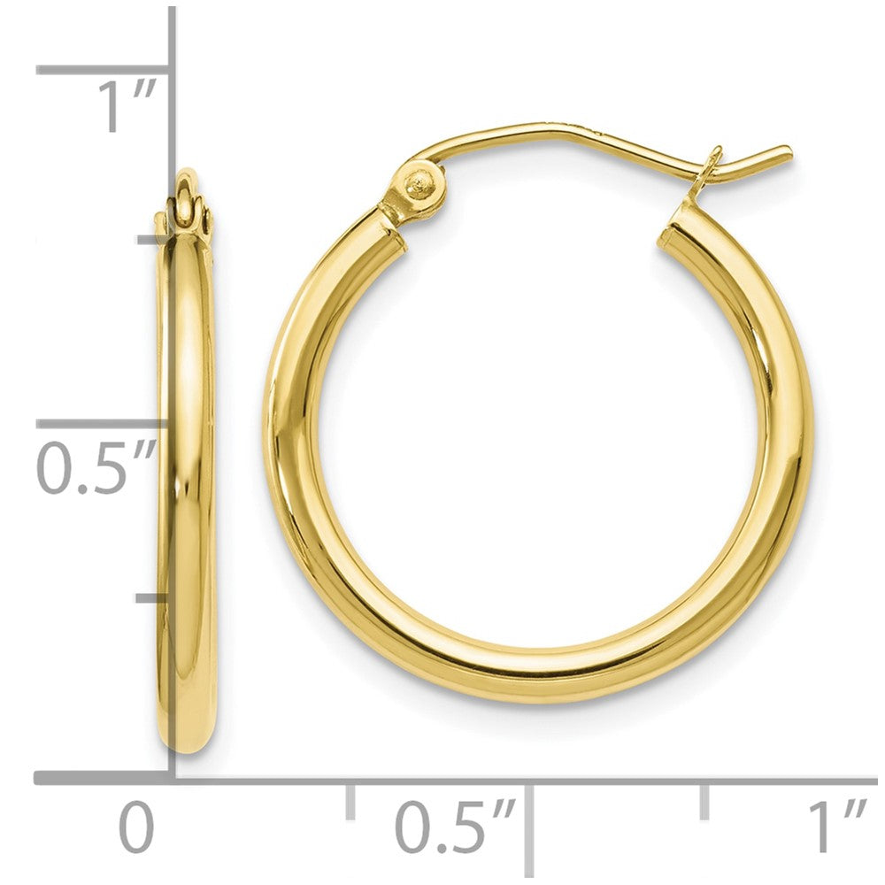 10K Polished Hinged Hoop Earrings