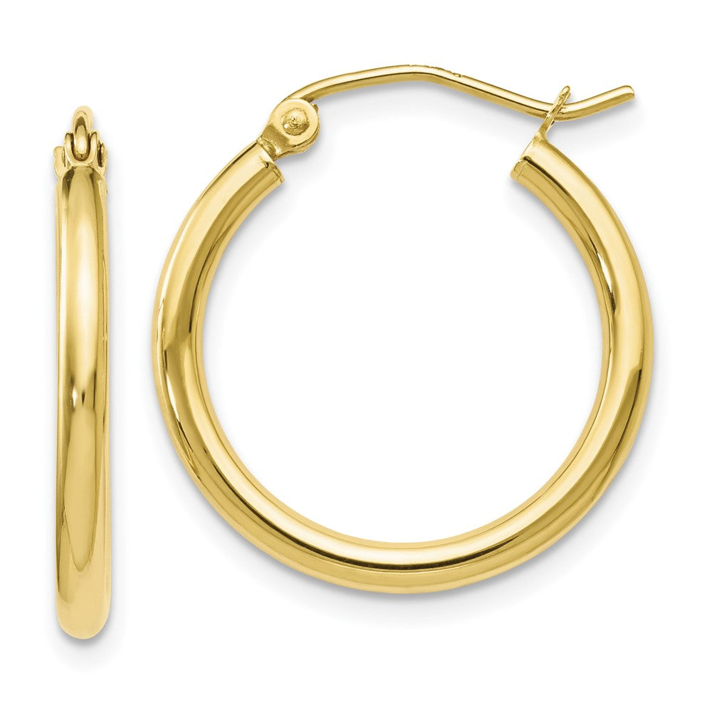 10K Polished Hinged Hoop Earrings