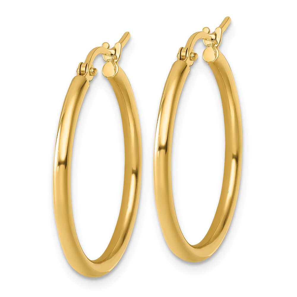 10K Polished Hinged Hoop Earrings