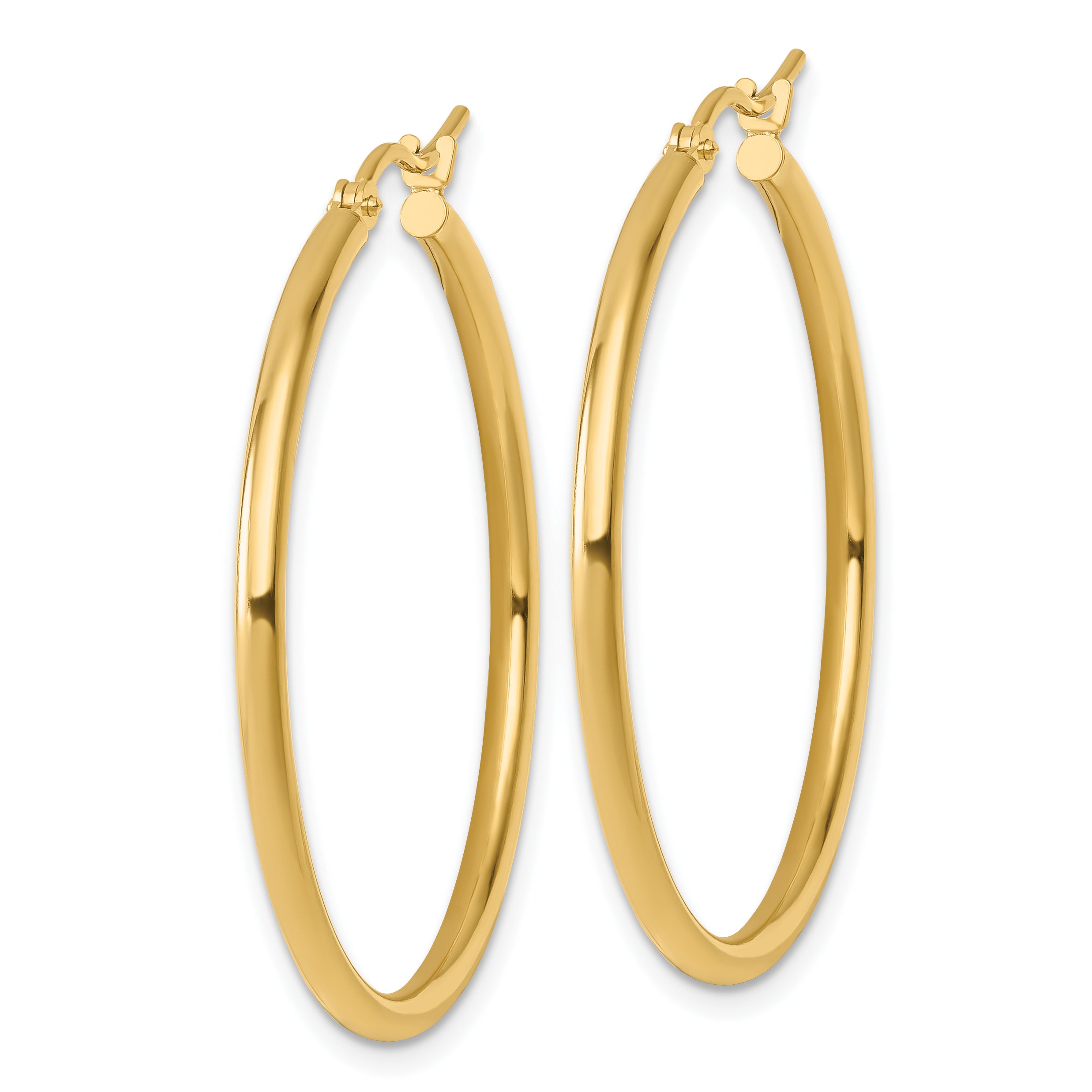 10K Polished Hinged Hoop Earrings