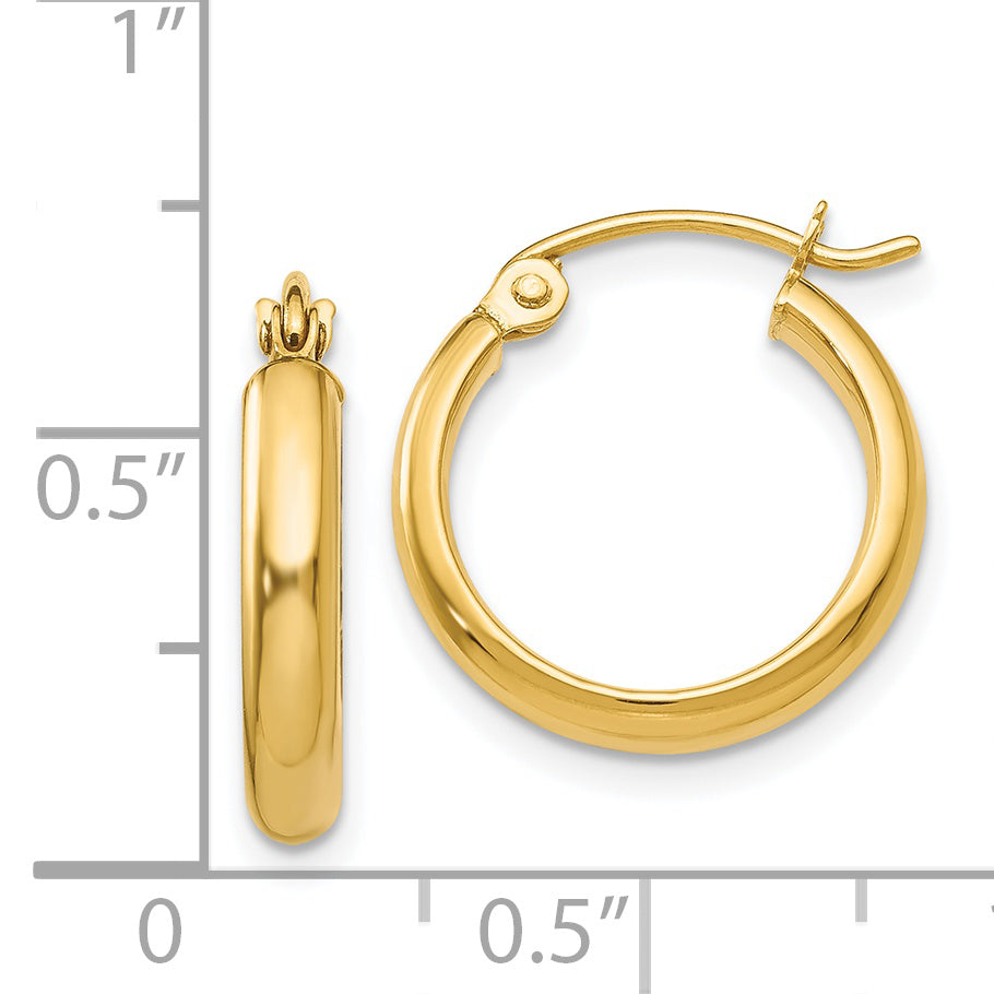 14k Polished Hoop Earring