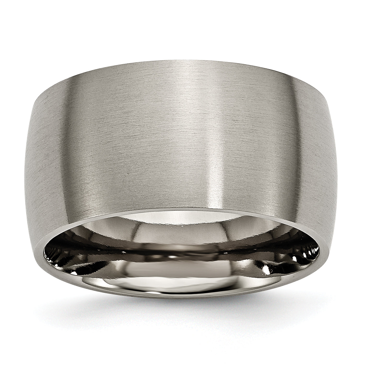 Chisel Titanium Brushed 12mm Half Round Band