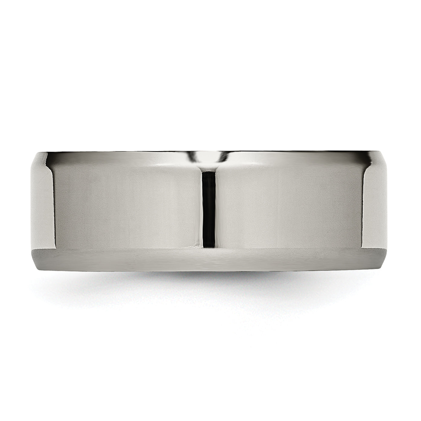 Chisel Titanium Polished 8mm Beveled Edge Band