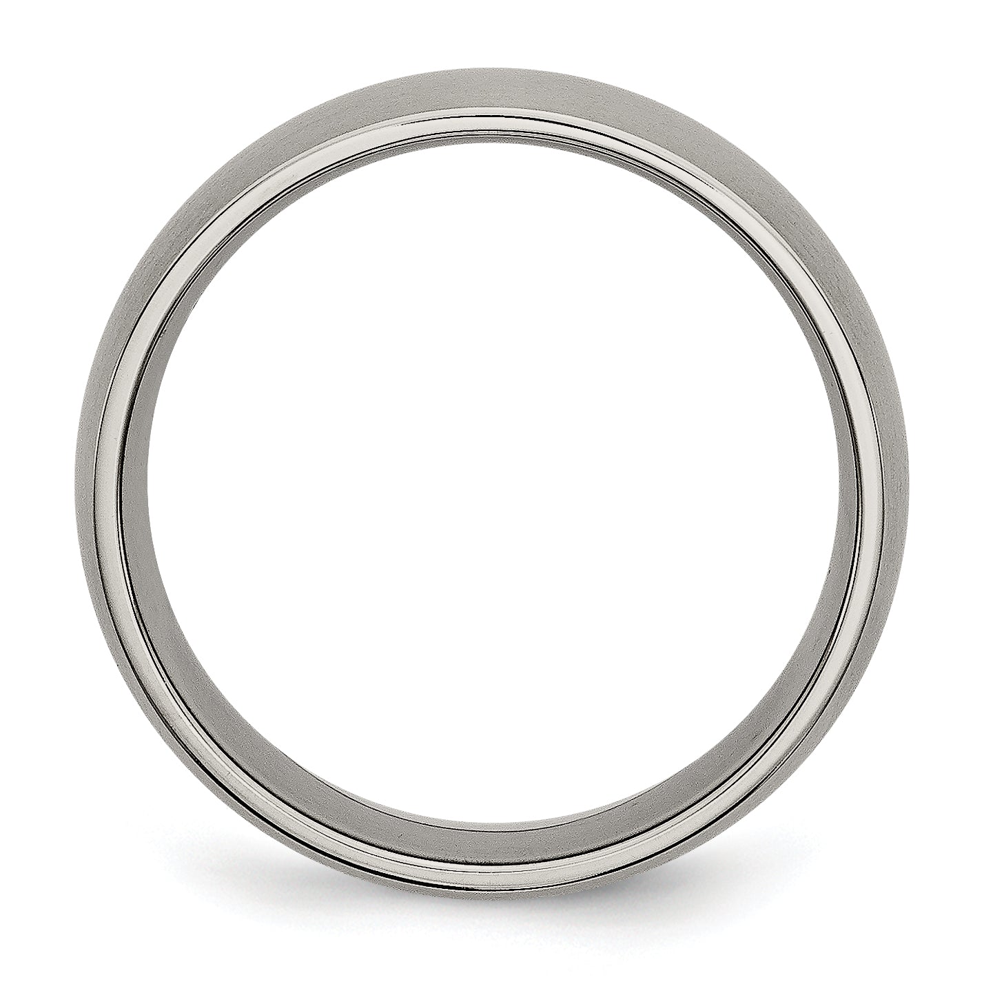 Chisel Titanium Brushed 7mm Half Round Band