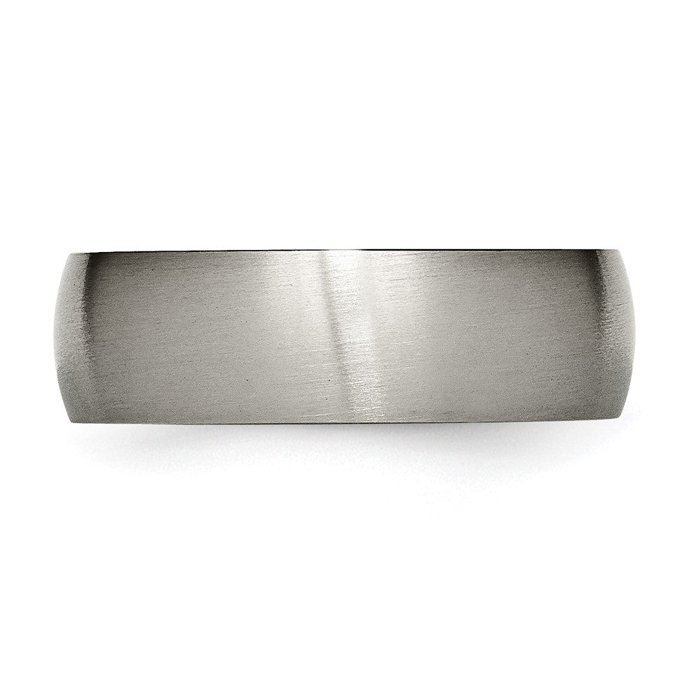 Chisel Titanium Brushed 7mm Half Round Band