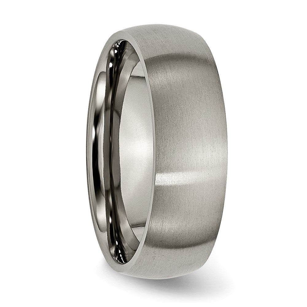 Chisel Titanium Brushed 7mm Half Round Band
