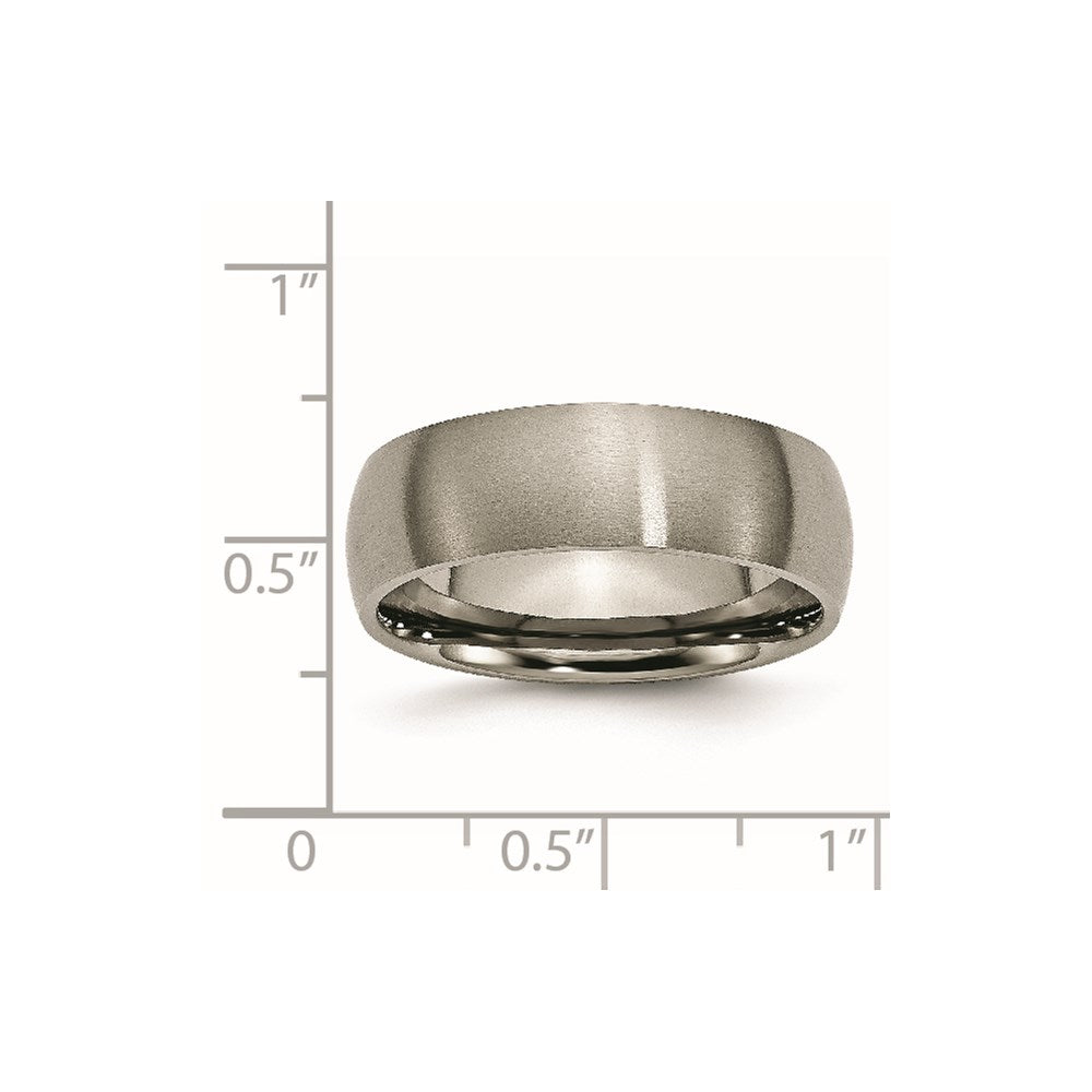 Chisel Titanium Brushed 7mm Half Round Band