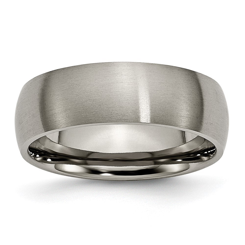 Chisel Titanium Brushed 7mm Half Round Band