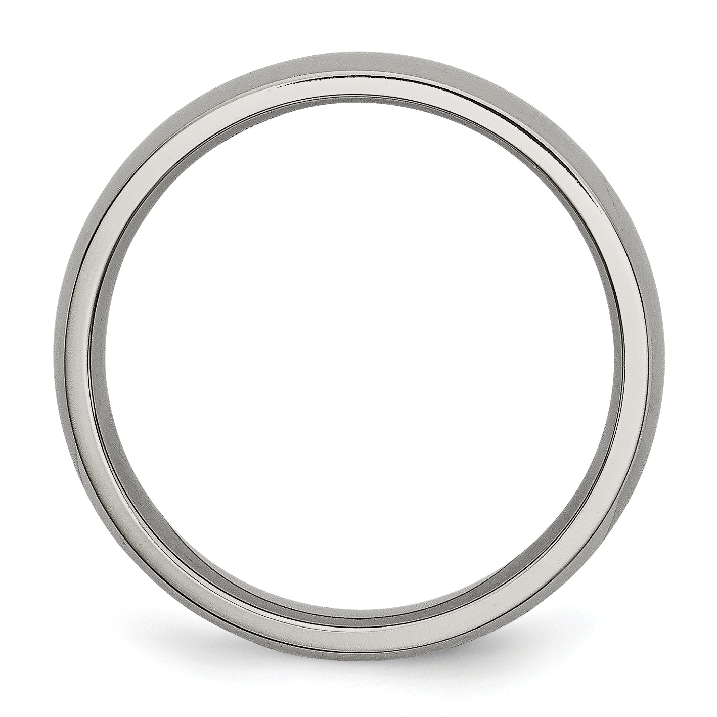Chisel Titanium Polished 5mm Half Round Band