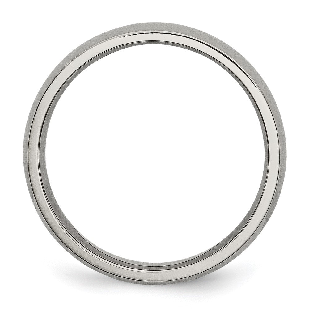 Chisel Titanium Polished 5mm Half Round Band