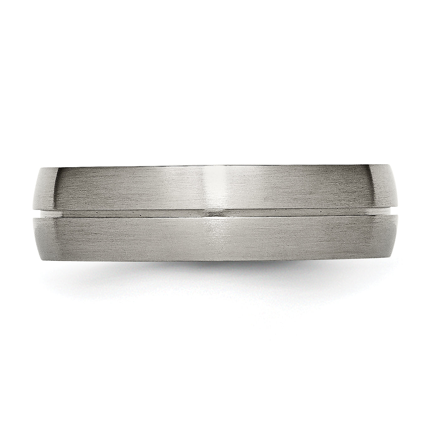 Chisel Titanium Satin 6mm Grooved Band