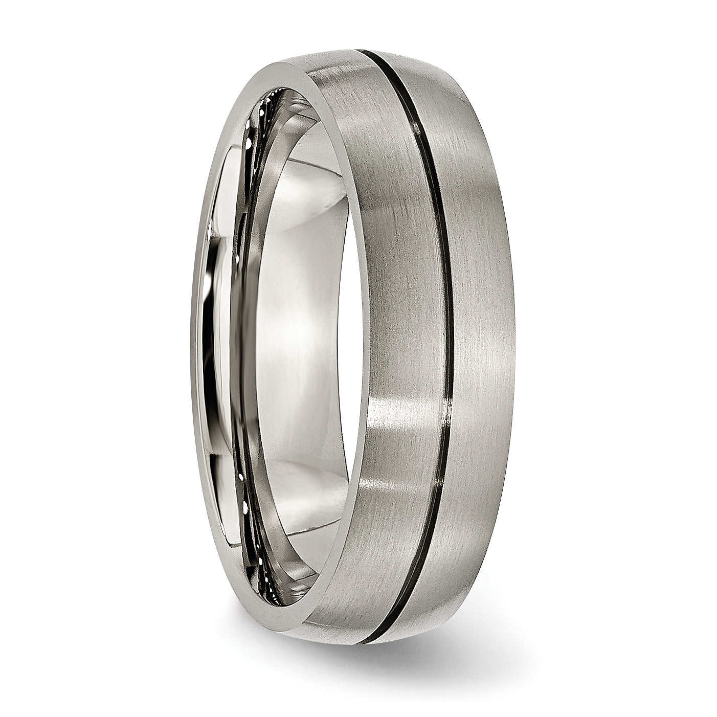 Chisel Titanium Satin 6mm Grooved Band