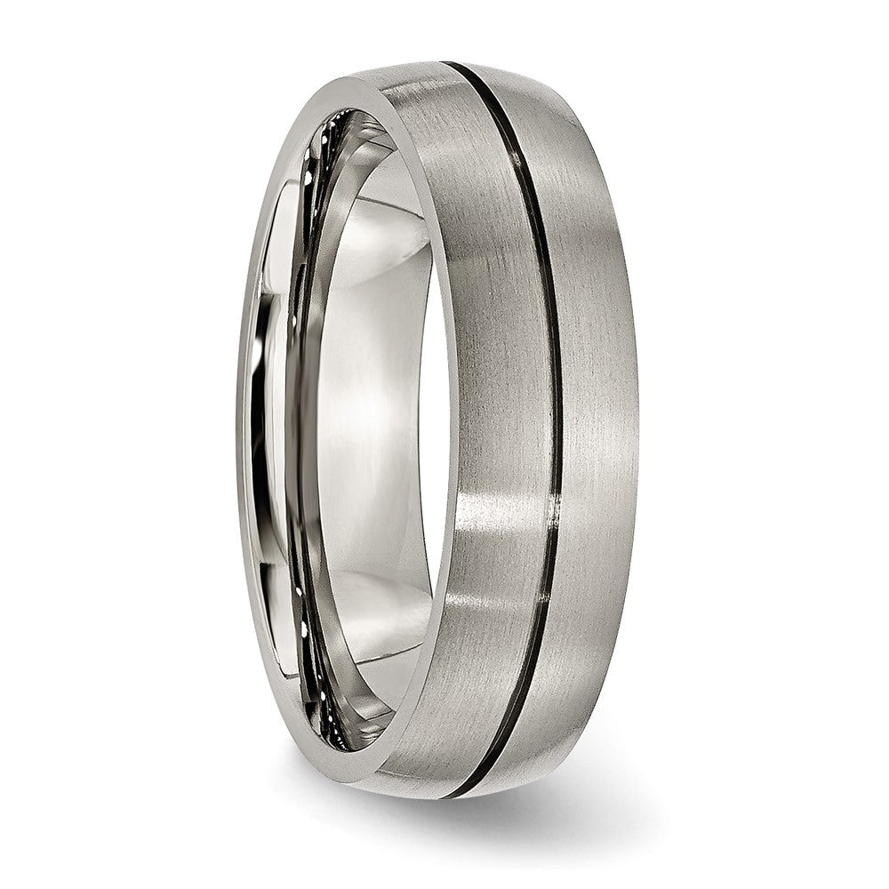 Chisel Titanium Satin 6mm Grooved Band