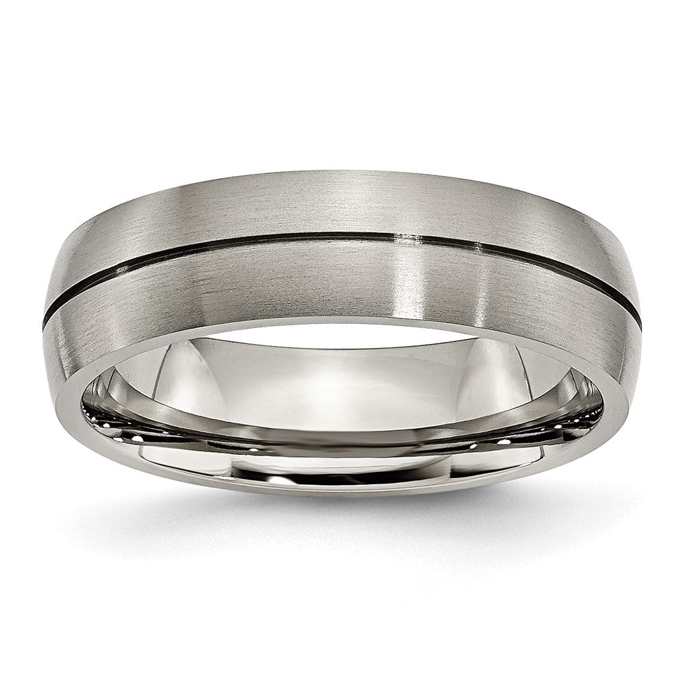 Chisel Titanium Satin 6mm Grooved Band