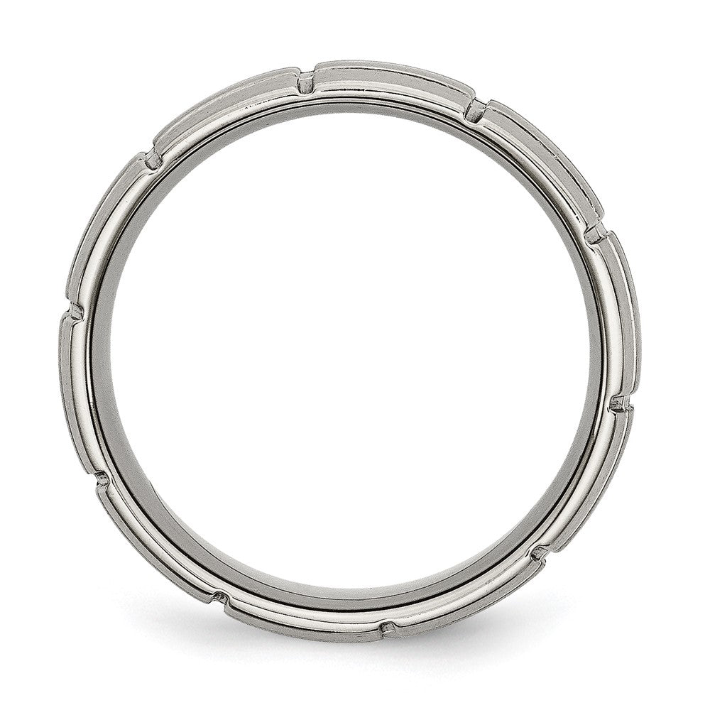 Titanium Brushed Center 8mm Grooved Band