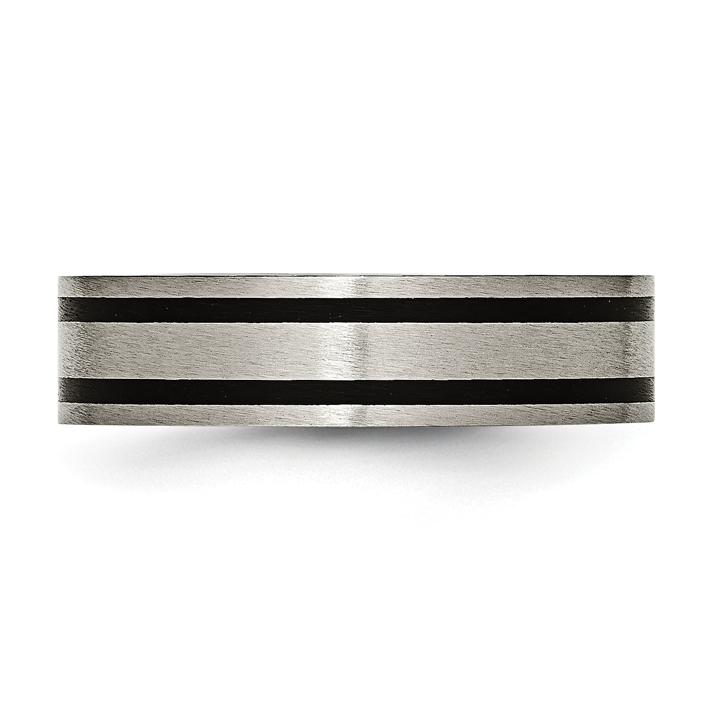 Titanium Brushed Enameled Flat 6Mm Band Tb344