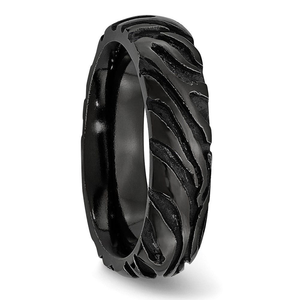 Titanium Black Ti Safari Domed 6.50mm Band