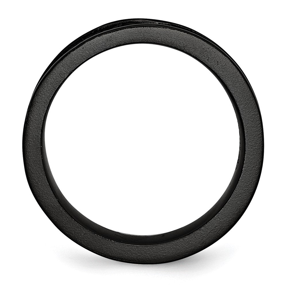 Titanium Black Ti Concave 6mm Polished Band