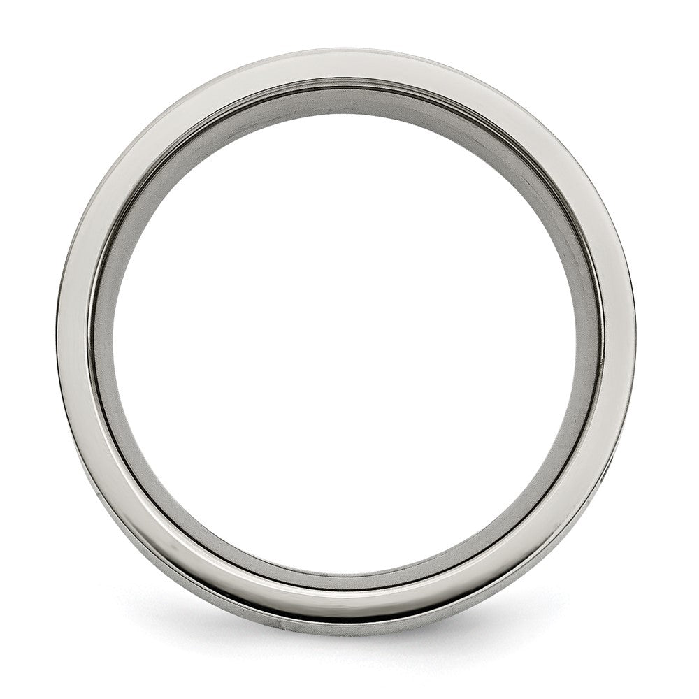 Titanium Polished 1/2 ct tw. Diamond 6mm Band