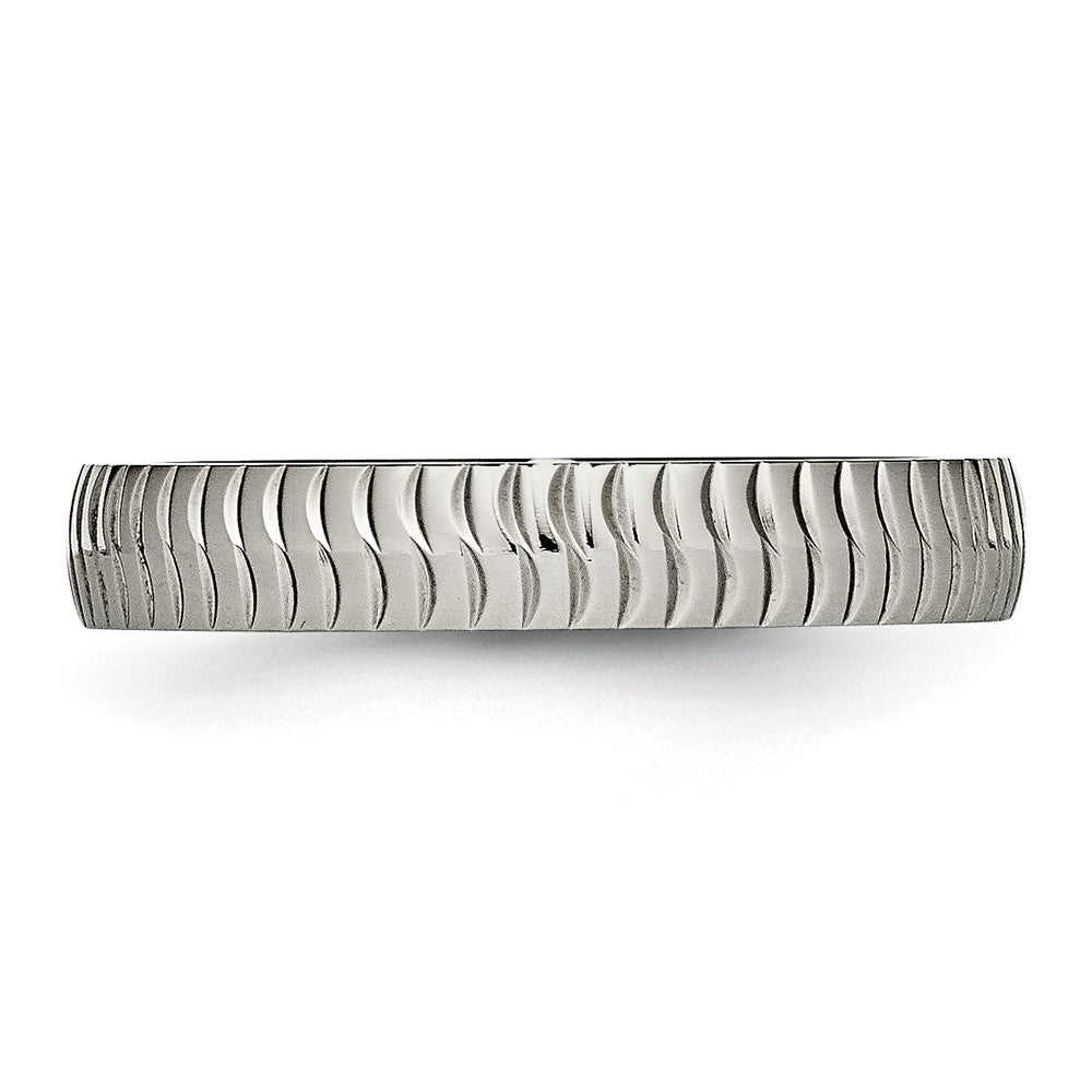 Titanium Polished and Textured 4mm Band