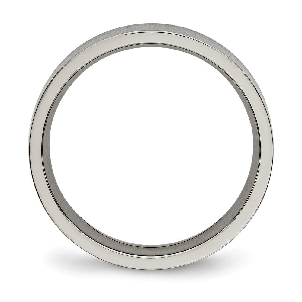 Chisel Titanium Polished 4mm Flat Comfort Fit Band