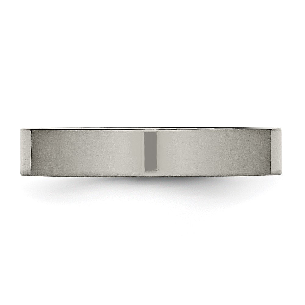 Chisel Titanium Polished 4mm Flat Comfort Fit Band